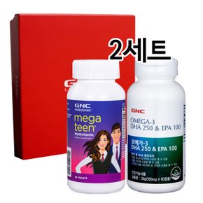  GNC 청소년 건강세트 [오메가3DHA 250 & EPA100 (500mgx60캡슐)+메가틴 멀티비타민 640mgx90정] 2세트