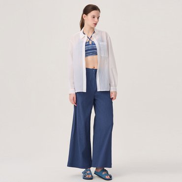 위뜨 [25SS] 링클 텍스쳐 썸머 와이드핏 팬츠 HTWPN5J10T