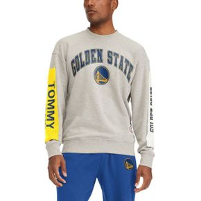 4593793 TOMMY JEANS Mens Tommy Jeans Gray Golden State Warriors James Patch Pullover Sweat