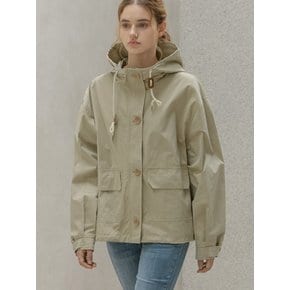 HOOD HALF TRENCH COAT_NHCT4104 (LIGHT BEIGE)