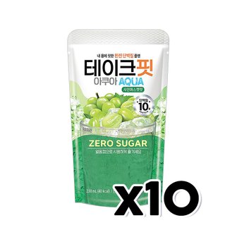  테이크핏 아쿠아 샤인머스캣 단백질 파우치음료 230ml x 10개