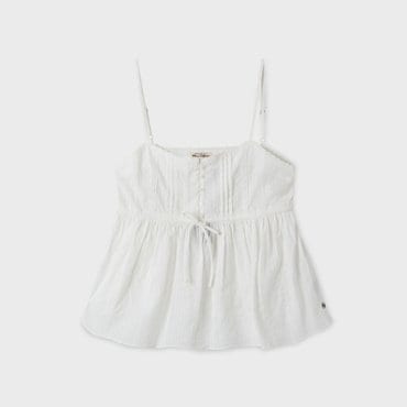 후아유 Dobby Shirring Layered Sleeveless  WHYAF3766F