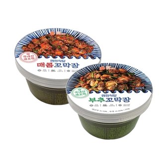  연안식당 부추꼬막장 150g 2개+매콤꼬막장 150g 2개