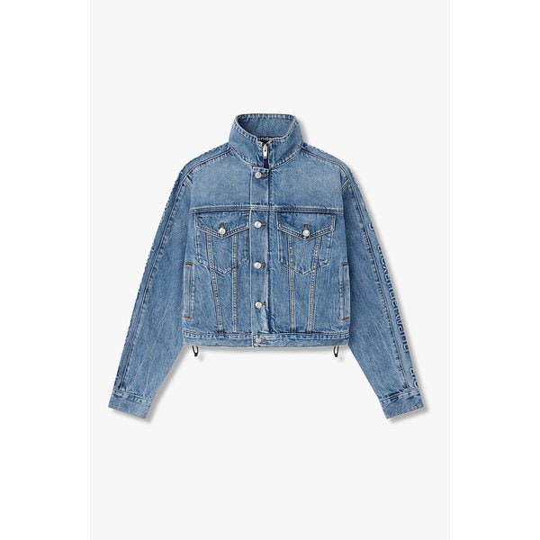 엠보싱 로고 데님 트랙 자켓 3616110101000