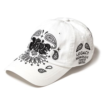 욜프 WASHING BALL CAP PAISLEY WHITE 욜프 워싱 볼캡 페이즐리 화이트