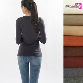 이너로 좋고 속기모 레이어드 기모라운드티 9컬러