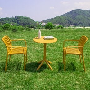 리사 암 2인 야외 테이블 의자 세트 테라스 정원