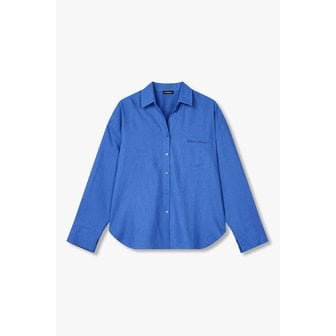 EMPORIO ARMANI 여성 린넨 블렌드 포켓 비치 셔츠 0825136504000