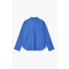 여성 린넨 블렌드 포켓 비치 셔츠 0825136504000