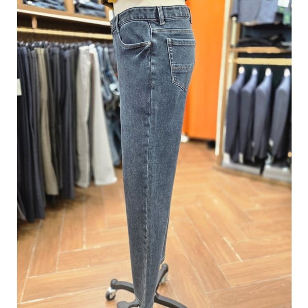 [여주점] 코오롱 브렌우드 남성 스탠다드핏 기모 블루 데님 청바지 BRPDW25441NYX