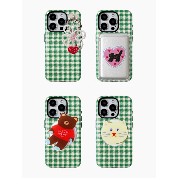 iPhone17입고[맥세이프/터프]Green Check Magsafe/Tough Phonecase