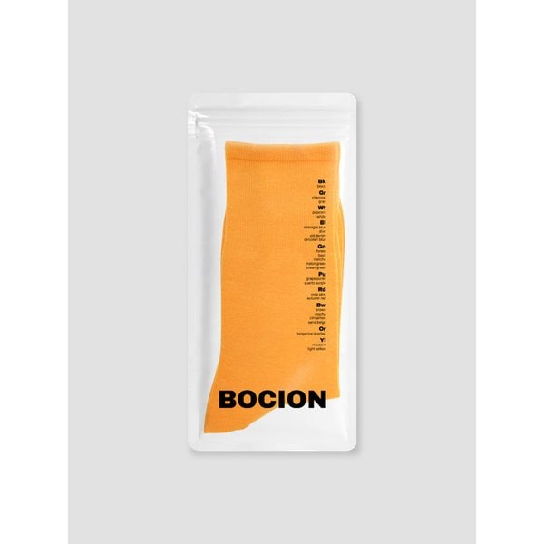 탠저린 셔벗 Tangerine Sherbet 단색 컬러 장목 양말