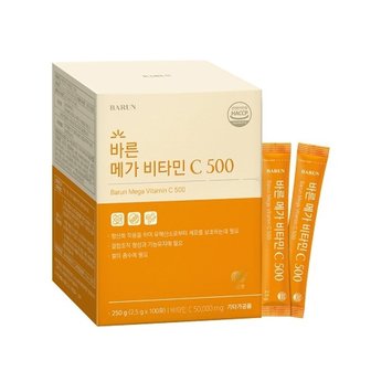  바른 메가 비타민C 영국산 분말 500mg x 100포, 1박스