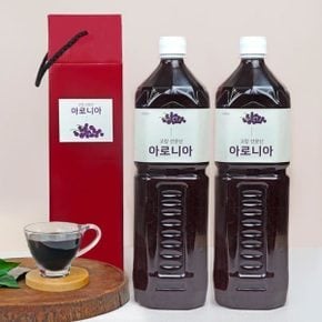 고창 선운산 아로니아원액 엑기스 1500ml 2병 생착즙원액/100% 고창 아로니아 1500ml 대용량 2병 선물포장