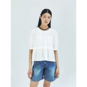 TFR WRINKLE PUFF SLEEVE BLOUSE_IVORY