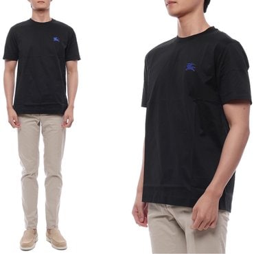 버버리 25SS 남성 EKD 자수 반팔티셔츠 (8107453 BLACK 25S)