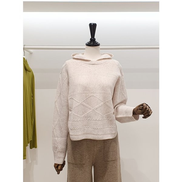 [파주점] 쥬크 주크 울100 꽈배기 후드 니트 V254KSK940