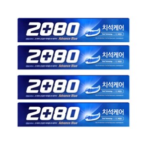 [애경] 치약 2080 어드밴스 치석케어 (블루150g) 4개입