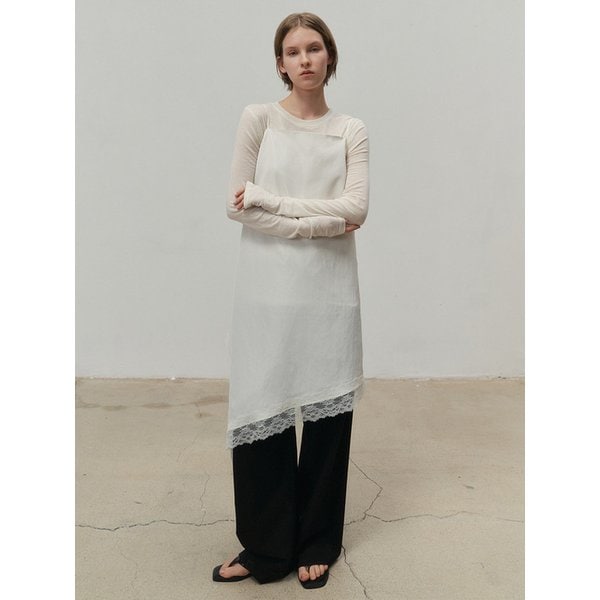 SLEEVELESS LACE ONE-PIECE_IVORY