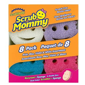 c/스크럽 마미 스크럽 대디 스폰지 수세미 컬러 8입 양면 Scrub Mommy Sponges Colors