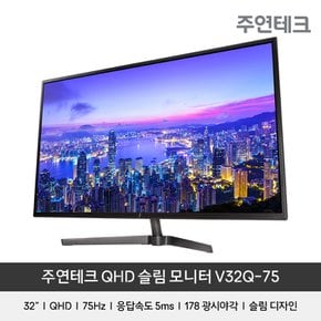 V32Q-75 32인치 LED 컴퓨터 모니터 QHD IPS 75Hz 슬림베젤