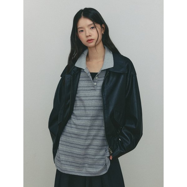 ANDERSON LEATHER BLOUSON(BK)