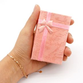 선물용 사각 목걸이 케이스 상자 포장박스 블루 X ( 10매입 )