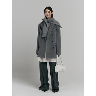 로우타이드 DOUBLE BREASTED WOOL BLAZER [GREY]