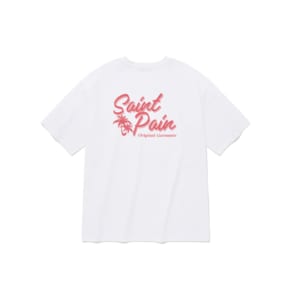 SP SAINT PALM TREE T SHIRTS-WHITE CORAL