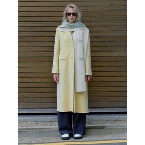 DEEP SLIT SIDE SINGLE COAT_LIGHT YELLOW