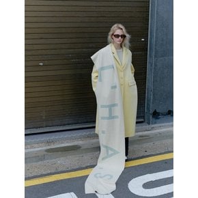 DEEP SLIT SIDE SINGLE COAT_LIGHT YELLOW