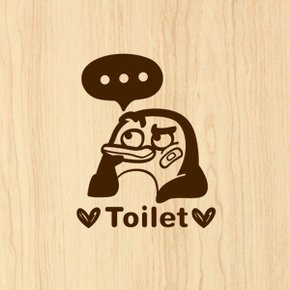 펭키 Toilet Shower / 포인트스티커 화장실스티커