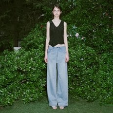 Wide Denim Pants in L/Blue VJ4ML188-AM