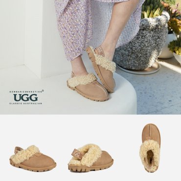 어그오스트렐리아 호주어그 24FW 오즈웨어 코케트 컬리 슬리퍼 밴딩 스트랩 UGG OB114CEB 샌드