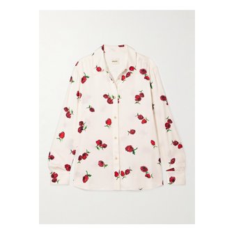 KHAITE 케이트 아르고 프린트 실크 트윌 셔츠 에크루 46376663162862082