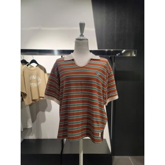 VOV [시흥점] 보브 스트라이프 하프 슬리브 카라 티셔츠 7125340504