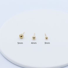 14K gold 4MM 베이직 볼 골드귀걸이 R6RRE401B