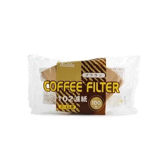  칼리타 NK102 커피필터 2 4인용 옐로우 100매입