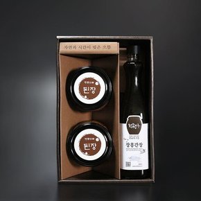 [장흥식품] 햇마루콩 전통장 3종 된장플러스 세트 (된장450gx2+간장500ml)