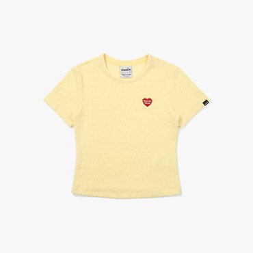 디아도라 [공식스토어] 링클 베이직 반팔 티셔츠 YELLOW
