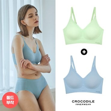 감탄브라 [크로커다일]뉴 라이크라 쉘론 몰드부착 스트랍 감탄브라 1+1 CDWBR4M0910_A
