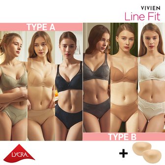 비비안 [방송히트]비비안 라인핏11-1차 라이크라 노와이어 패키지 7종