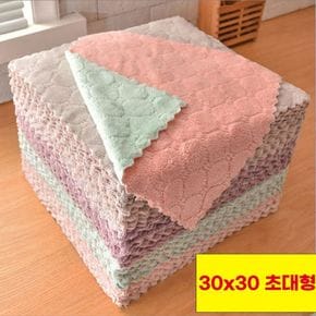 벨벳행주 초대형 극세사 양면 30x30 투톤 요술 행주