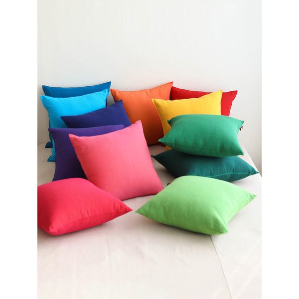 솔리드 수제면 쿠션,방석 커버 50x50 12color