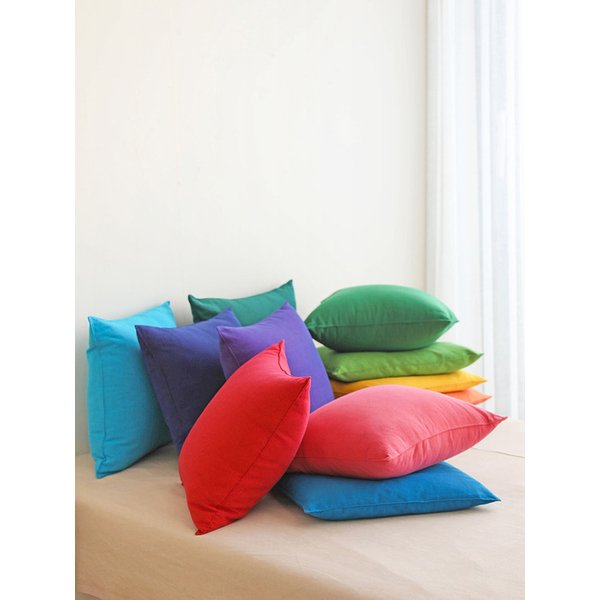 솔리드 수제면 쿠션,방석 커버 50x50 12color