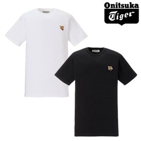 오니츠카타이거 남녀 공용 로고 자수 반팔 티셔츠 2컬러 2183B559