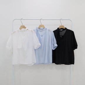 루킹 레이온 타이 블라우스_M4077