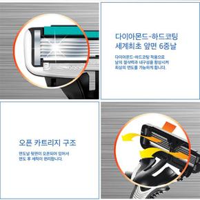 일회용 고급 6중날 면도기 1개입 제모용 여행용 손님용 면도기 SXA100