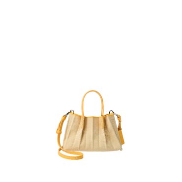 조셉앤스테이시 Lucky Pleats Canvas Leaf Baby Bag Saffron Yellow