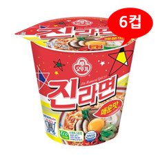 (1902160) 오뚜기 진라면 소컵 매운맛 65gx6컵